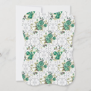 Ornate Flat Cards Vintage Floral Invitations