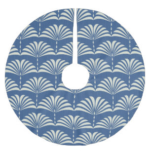 Ornate Floral: Abstract Art Deco. Brushed Polyester Tree Skirt