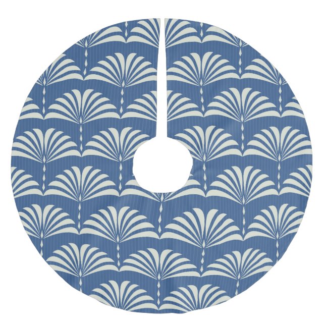 Ornate Floral: Abstract Art Deco. Brushed Polyester Tree Skirt (Front)