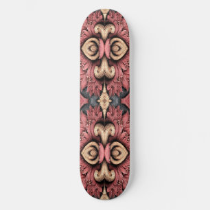 Ornate Floral Baroque Mandala Pattern Skateboard