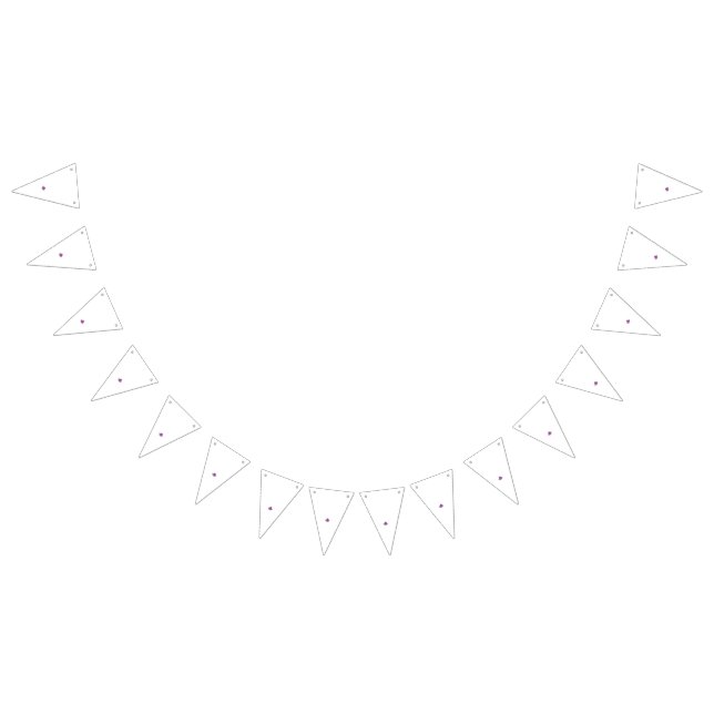 Ornate floral design in shades of pink and purple, bunting  (All)