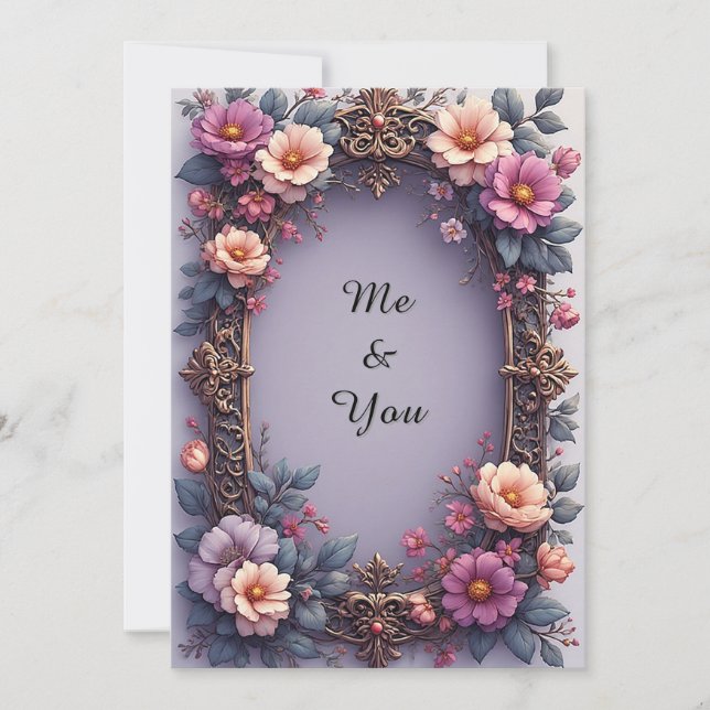 Ornate Floral Frame Invitation (Front)