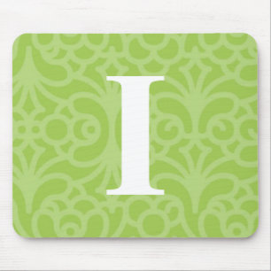 Ornate Floral Monogram - Letter I Mouse Mat