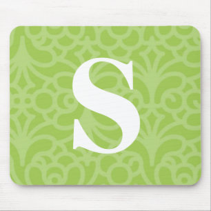 Ornate Floral Monogram - Letter S Mouse Mat