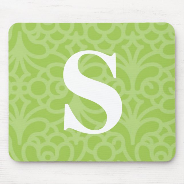 Ornate Floral Monogram - Letter S Mouse Mat (Front)