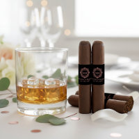 Ornate Floral Monogram Wedding Cigar Band Label