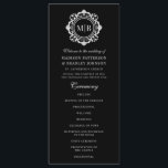 Ornate Floral Monogram Wedding Elegant Black White Programme<br><div class="desc">Ornate Floral Monogram Wedding Custom Elegant Black White Wedding Program features your personalised monogram initials in elegant script typography surrounded by an ornamental floral frame adding style and elegance to your wedding ceremony. Perfect for but not limited to formal, evening, traditional, classic weddings, celebrations, anniversaries, birthdays and more. Created by...</div>