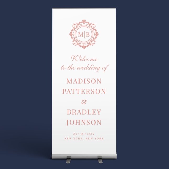 Ornate Floral Monogram Wedding Welcome Sign (Creator Uploaded)