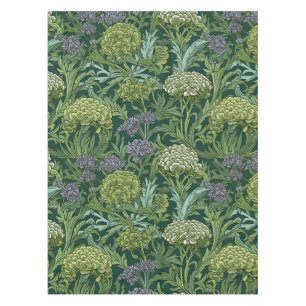 Ornate floral pattern with large gold flowers tablecloth