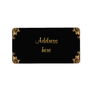 Ornate floral swirl address labels