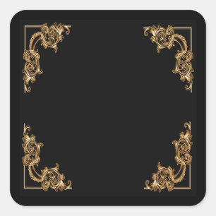 Ornate floral swirl sticker