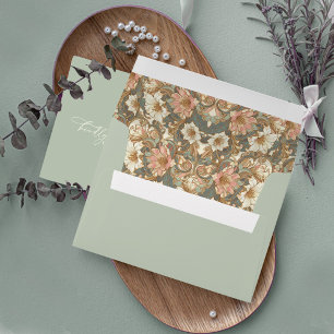 Ornate Floral Wedding Invitation Envelope