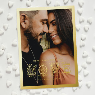 Ornate Flourish Love Foil Valentine's Day Card