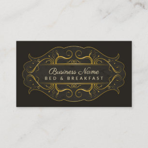 Ornate Flourish Signage Bed and Breakfast B&B Business Card