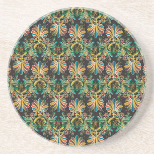 Ornate Flower Luxury Wallpaper Coaster