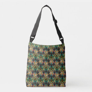 Ornate Flower Luxury Wallpaper Crossbody Bag