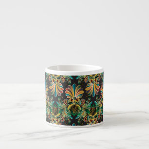 Ornate Flower Luxury Wallpaper Espresso Cup