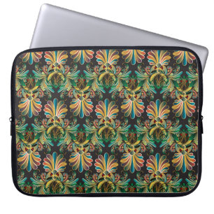 Ornate Flower Luxury Wallpaper Laptop Sleeve