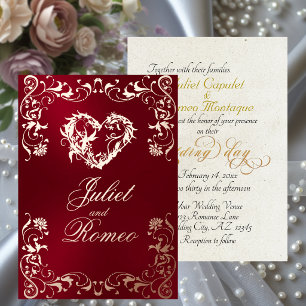 Ornate Frame & Heart - Red