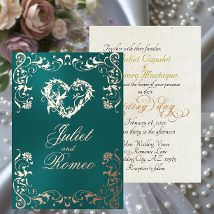Ornate Frame & Heart - Teal