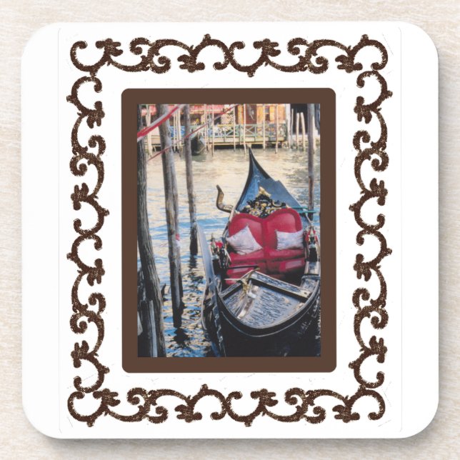 Ornate Framed Gondola in Venezia Coaster (Front)