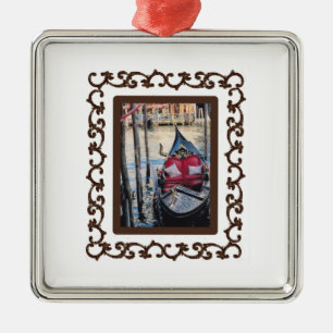 Ornate Framed Gondola in Venezia Metal Tree Decoration