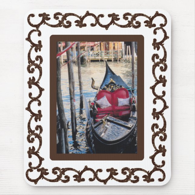 Ornate Framed Gondola in Venezia Mouse Mat (Front)