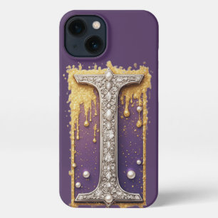 Ornate Gilded Monogram I ✨ Pearl & Diamond Luxury iPhone 13 Case