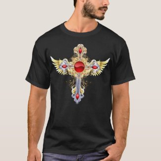 Ornate Gold and Silver Adorned Holy Cross 
