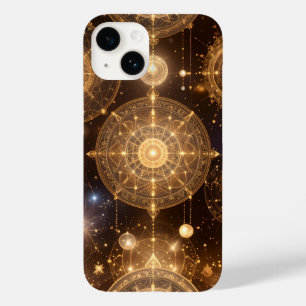 Ornate Gold Celestial Pattern iPhone Case
