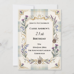 Ornate Gold Crest 21st Birthday Invitation
