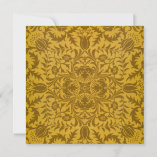Ornate gold floral pattern with symmetrical thank you card