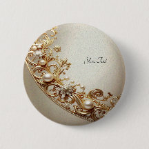 Ornate Gold Flourish Button