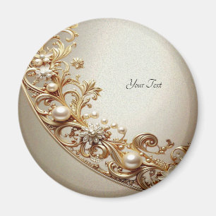 Ornate Gold Flourish Magnet