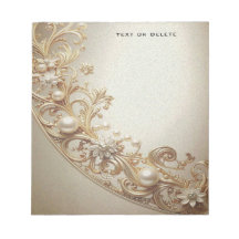 Ornate Gold Flourish Notepad
