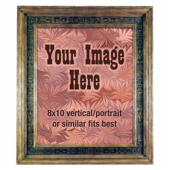 Ornate Gold Frame Standing Photo Sculpture (Front)