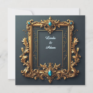 Ornate Gold Frame with Intricate Details Card