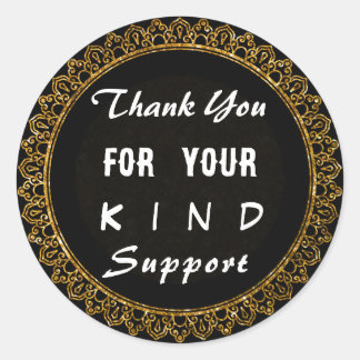 Ornate Gold Mandala Thank You Stickers