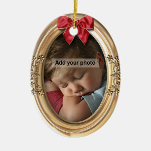 Ornate Gold Photo Ornament