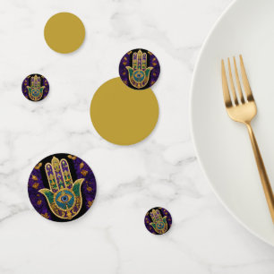 Ornate Gold Third Eye Hamsa Confetti