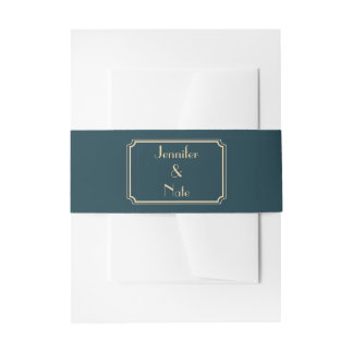 Ornate Gold - Wedding belly band Invitation Belly Band