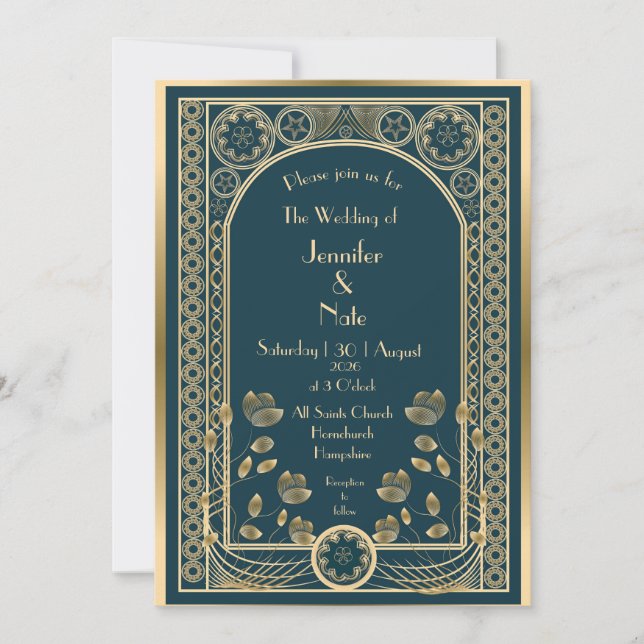 Ornate Gold - Wedding invitation (Front)