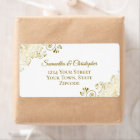 Ornate Gold & White Elegant Wedding Address