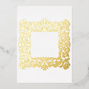 Ornate Golden Baroque Frame Blank
