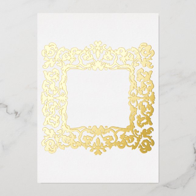 Ornate Golden Baroque Frame Blank  (Front)