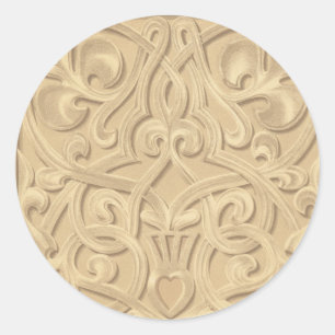 Ornate Golden Scrollwork Sticker