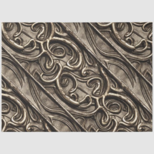 Ornate Gothic Abstract Flowing Metal Tissue Paper