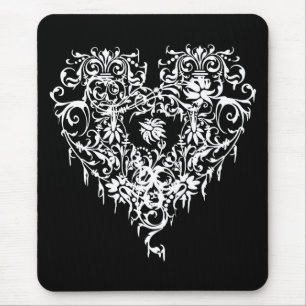 Ornate Gothic Heart Mouse Mat