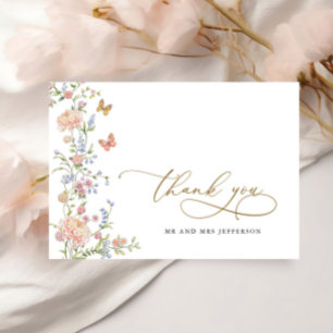 Ornate Grace Pastel Blush Floral Wedding Thank You