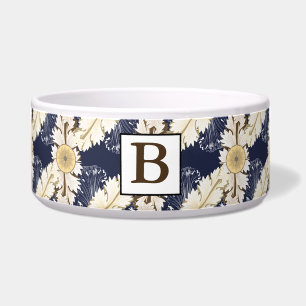 Ornate Greek Acanthus Leaves & Navy